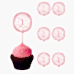 Prenses 1 Yaş Cupcake Kürdan Süsü 20 Adet Pembe Doğum Günü Parti Dekoru