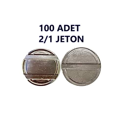 100 Adet 2/1 Langırt Jetonu, Jetonlu Oyun Makinaları