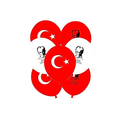 12 Adet Bayrak Balon Türk Bayraklı Ve Atatürk Baskılı Balon 23 Nisan 19 Mayıs Balon Süslemeleri 12 Adet Bayrak Balon Türk Bayraklı Ve Atatürk Baskılı Balon 23 Nisan 19 Mayıs Balon Süslemeleri