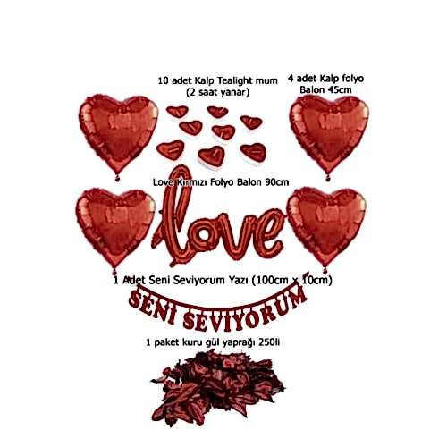 14 Şubat Set Sevgililer Günü Balonlu Gül Yapraklı Süsleme Hediye Seti Love Folyo imza + 4 Kalp Balon 14 Şubat Set Sevgililer Günü Balonlu Gül Yapraklı Süsleme Hediye Seti Love Folyo imza + 4 Kalp Balon