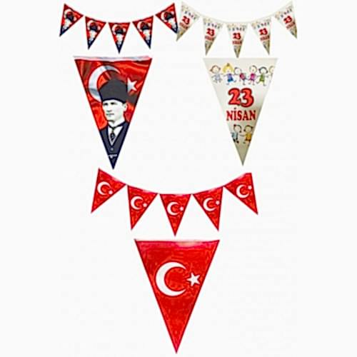 3lü Flama Set (23 Nisan Flama, Atatürk Baskılı, Türk Bayrağı Baskılı Bayrak Kağıt) 19 Mayıs Süs 3lü Flama Set (23 Nisan Flama, Atatürk Baskılı, Türk Bayrağı Baskılı Bayrak Kağıt) 19 Mayıs Süs