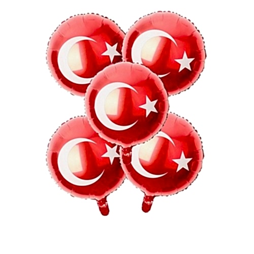 5 Ad Bayrak Folyo Kırmızı Balon Türk Bayraklı Baskılı 23 Nisan 19 Mayıs Süslemesi Türk Bayrağı 45cm 5 Ad Bayrak Folyo Kırmızı Balon Türk Bayraklı Baskılı 23 Nisan 19 Mayıs Süslemesi Türk Bayrağı 45cm