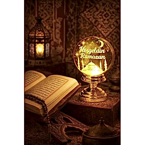Hoşgeldin Ramazan Duvar ve Masa Işığı Süsü Gold Işıklı Feneri Dekoratif Mumluk Cami Asma Şamdan Hoşgeldin Ramazan Duvar ve Masa Işığı Süsü Gold Işıklı Feneri Dekoratif Mumluk Cami Asma Şamdan